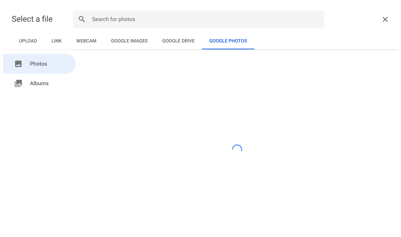 Google Photos in Jamboard