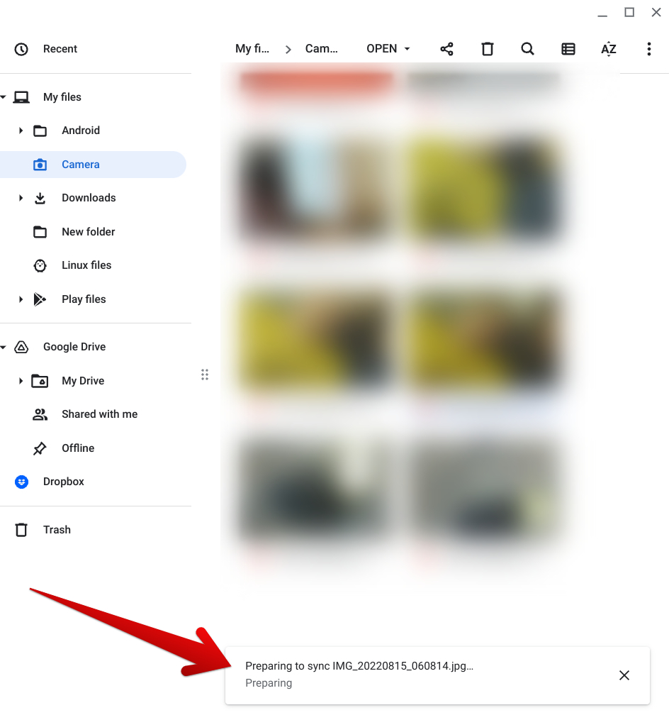 Locally stored file syncing to Google Drive