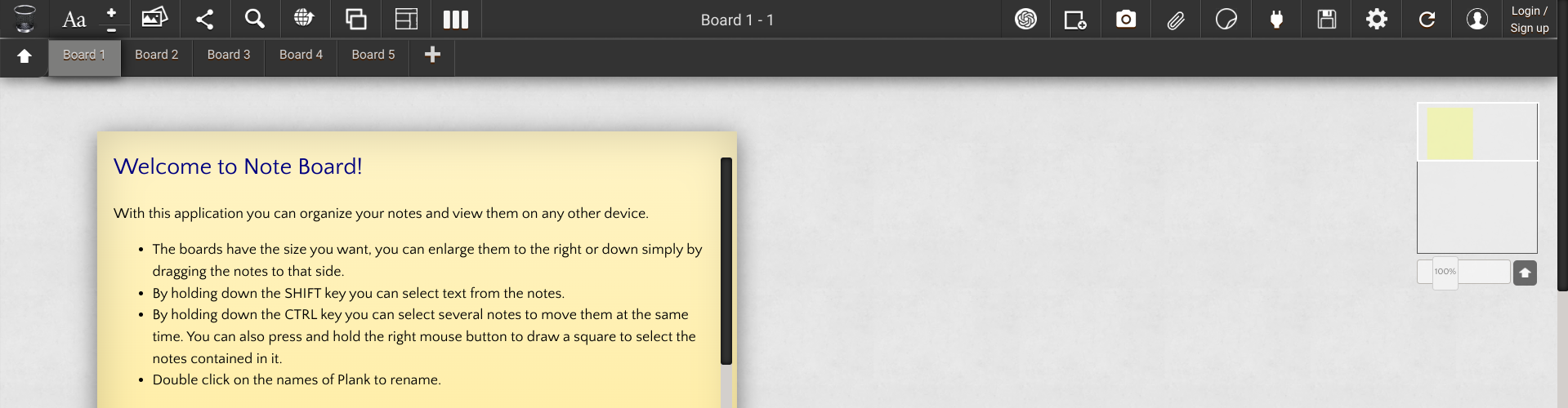 Note Board on ChromeOS
