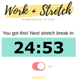Pomodoro Work + Stretch