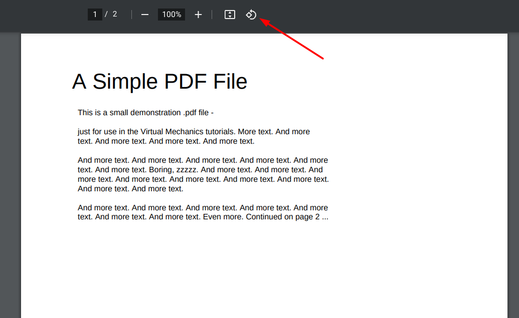 Rotating the PDF