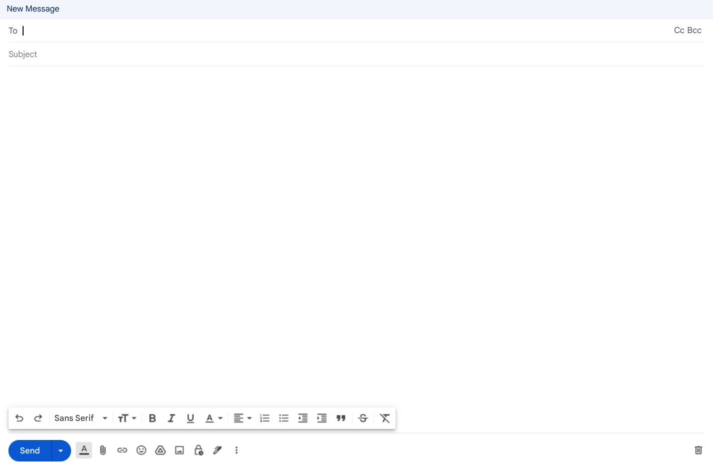 Composing a new mail through the "mailto" shortcut