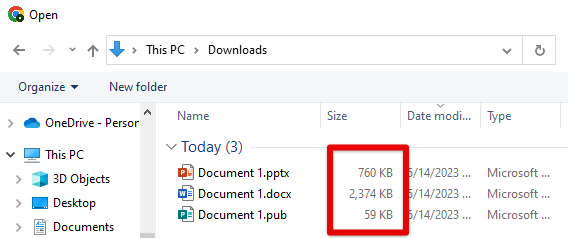 File size