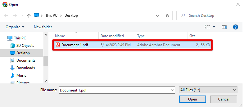 Importing PDFs