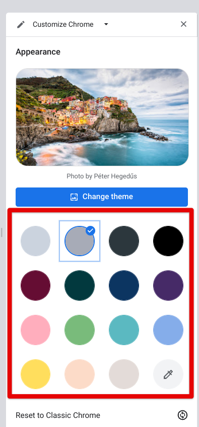 Picking a color for Chrome