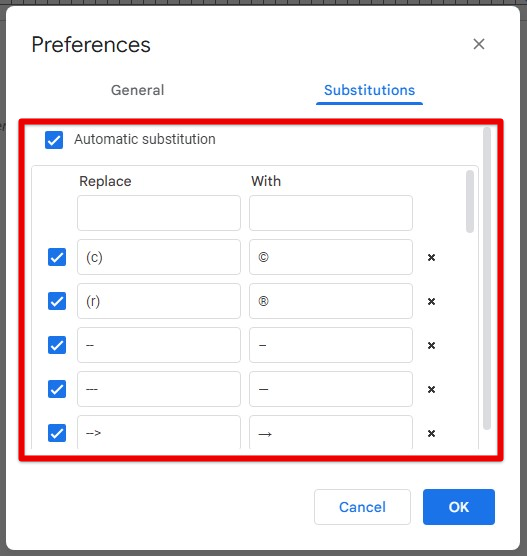 Text replacement