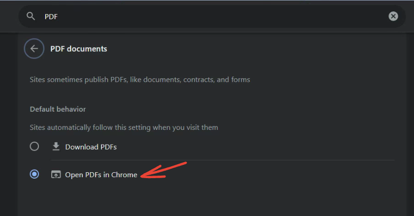 opening pdfs in chrome