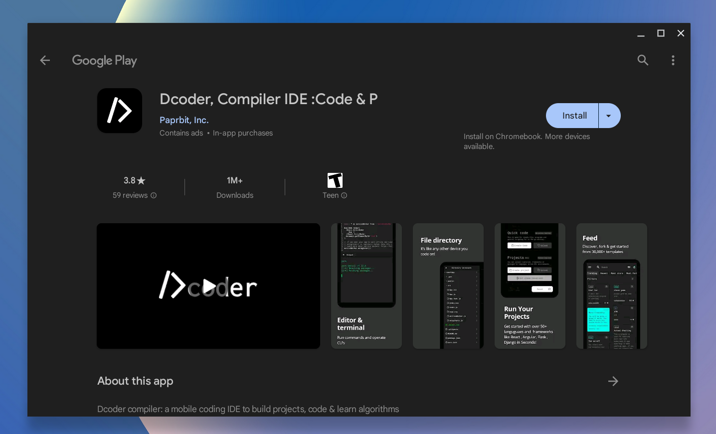 dcoder android app on google play