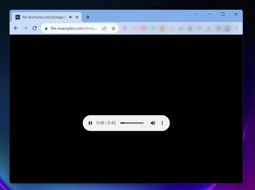 playing online music file directly in chrome